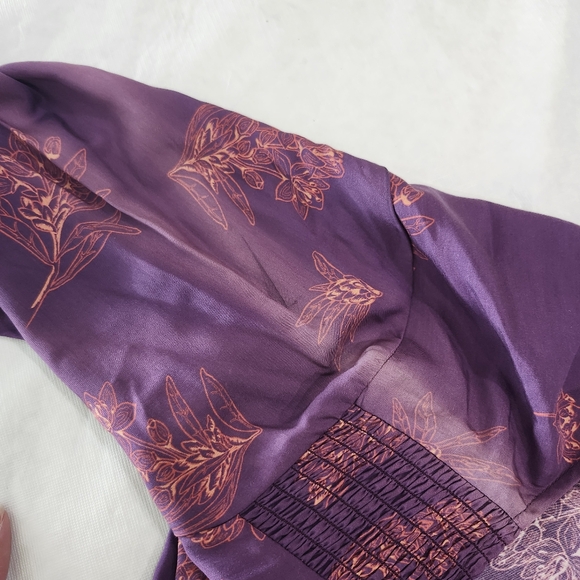 Patagonia Size Medium Shallow Moon Dress Labrador Tea Plum Floral - Picture 8 of 11